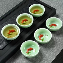 Kiln becomes Kung Fu tea cup Household personal tea cup Master cup set tea cup Personality creative ceramic tea cup