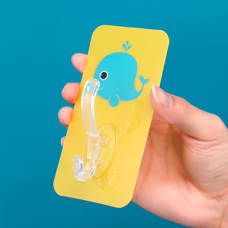 Free Punch Clothes Hook Powerful Adhesive Wall Wall-mounted Wall Without Mark Bearing Door Rear Slime Hook Wall Adhesive Cloak Hook