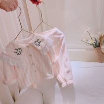 Girl coral suede pyjamas suit autumn and winter style baby gush thickened flange suede children winter warm family clothes