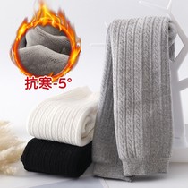 Girl Glint Bottom Pants Autumn Winter Children Pants Baby Warm Pants Thickened Outside Wearing Pantyhose Suede