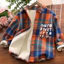 Boy shirt autumn clothing pure cotton handsome gas jacket CUHK Scout long sleeve gush Childrens spring and autumn season Korean version lining clothes