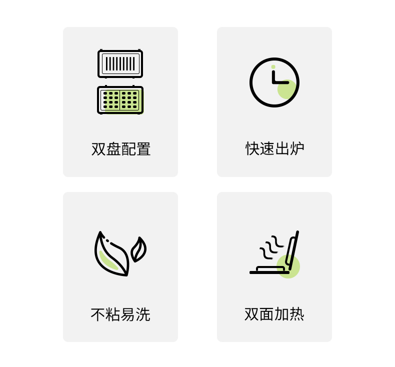 格伊 华夫饼/三明治早餐机 可烤牛排 可拆不粘双烤盘 图7
