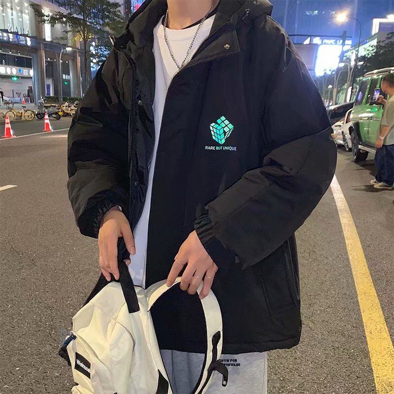 Cotton clothes men's cotton clothing oversize female boomer winter clothing with cap cotton padded jacket Korean version Loose Ins port Breeze Bread jacket