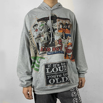 Retro Small Crowd Fun Cartoon Printed Spring Autumn Tandem Hat Students Acrosico Street Wind and Lazy Easy-Ins