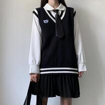 Japanese vest vest jacket wearing jk uniform Mori sweater vest female college style V collar sweater outside