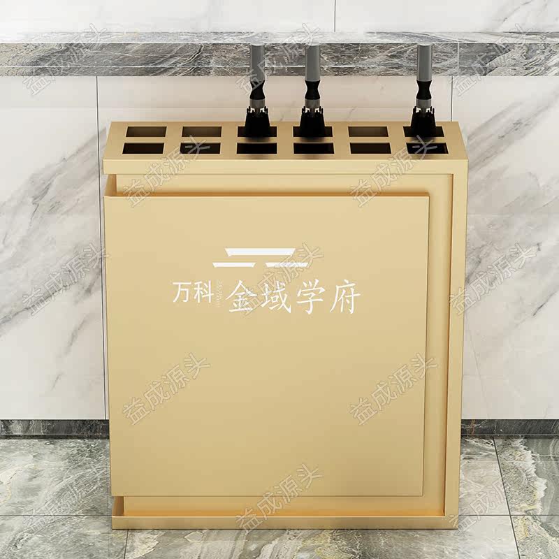 Household storage umbrella stand LOGO can be customized Commercial wrought iron umbrella stand Sample house display center Hotel lobby umbrella barrel