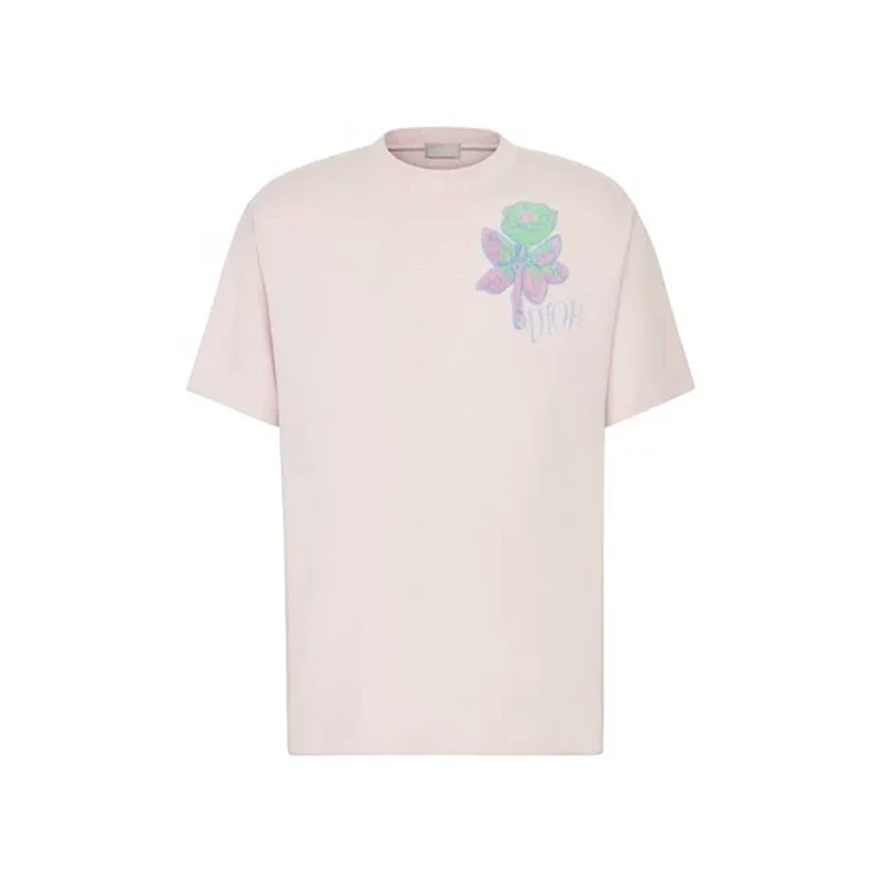 Dior/ Летняя футболка фуксия для отдыха, 2020, J605
