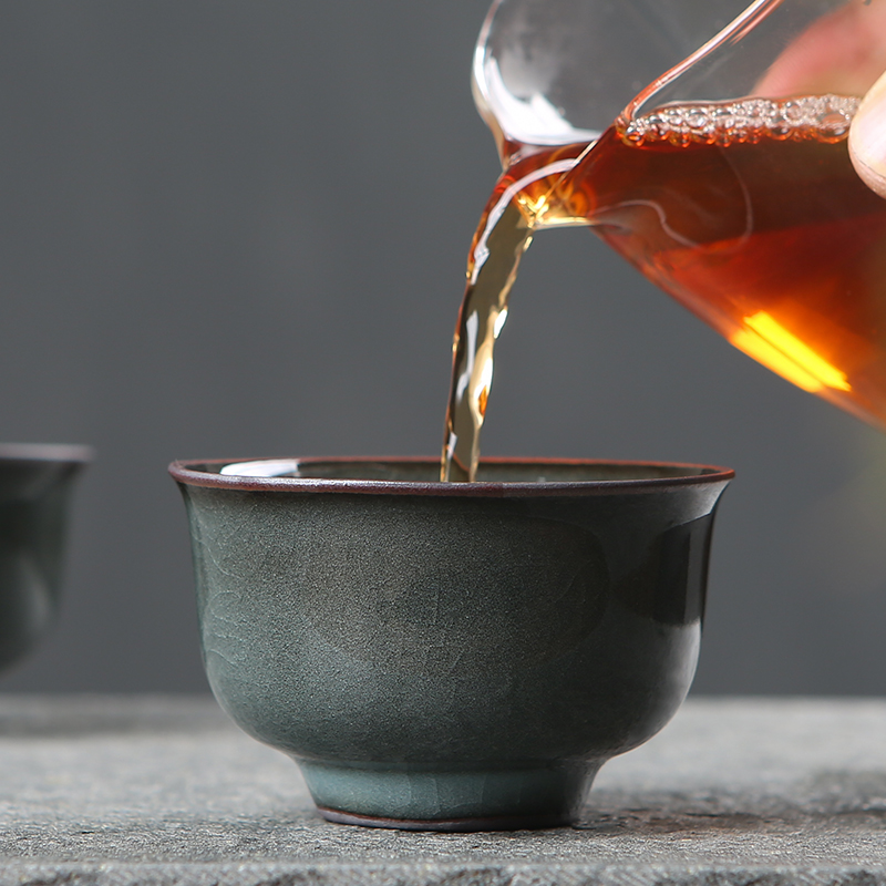 Ceramic master cup Single cup men high-grade kung kung fu teacup hand ceramic cup cup
