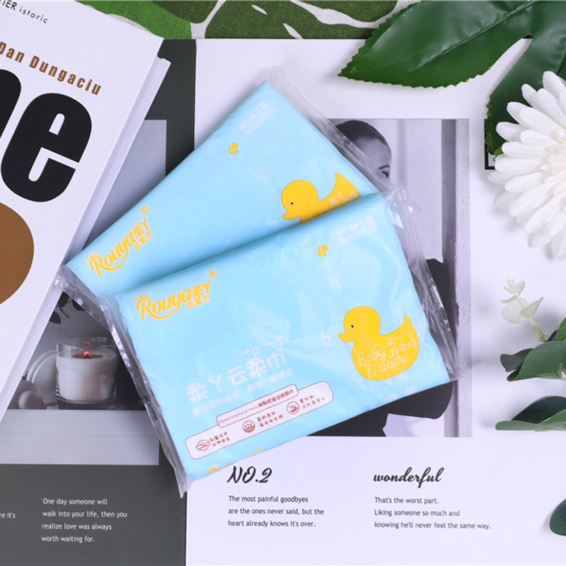 Soft ya baby cloud soft towel newborn super soft paper towels baby household thin paper towels pumping paper 40 pumps*10 packs