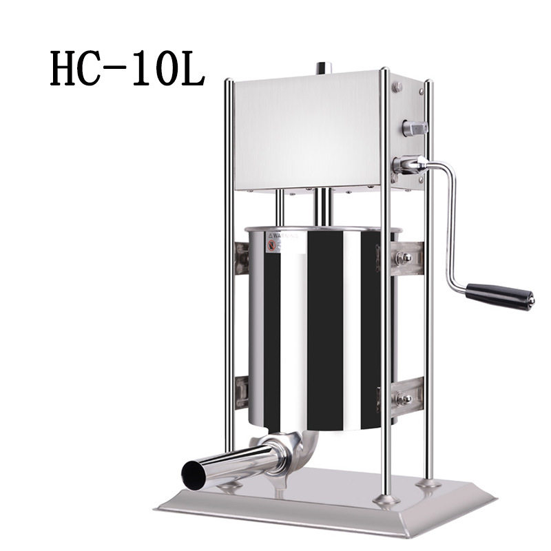Yellow City 10L Enema Machine Home Thickened Stainless Steel Sausages highly efficient Sausage Machine Vertical Hand rocking fire leg intestine