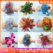Games cheerleading ring handmade flower ornament female cheerleader dance used dance bell wrist Flower National Day