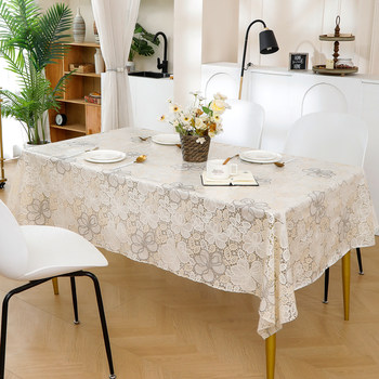 Pvc lace tablecloth waterproof and oil-proof without washing Pvc lace tablecloth waterproof and oil-proof without washing