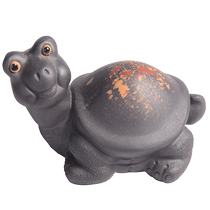 Yixing purple sand colored back turtle tea pet ornaments Zen handmade sculpture tea table tea pet ornaments tea ceremony tea play tea accessories