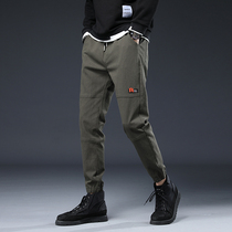 Casual pants mens autumn and winter new trend casual Korean version of mens pants handsome and versatile loose-legged tide brand Harun pants