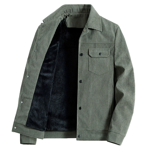 Вельветовая осенняя демисезонная куртка для отдыха