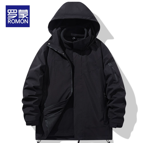 Дорожная демисезонная ветрозащитная водонепроницаемая альпинистская куртка подходит для мужчин и женщин для влюбленных, «три в одном»