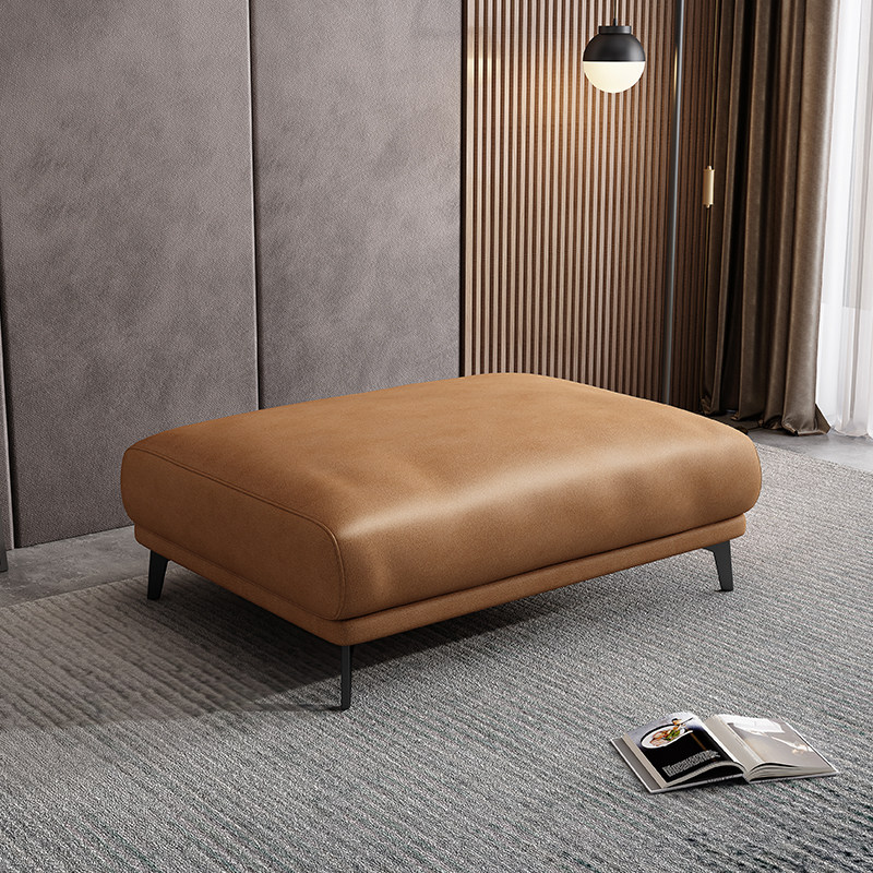 Italian-style light luxury minimalist sofa pedal disposable technology cloth sofa footrest small sofa stool change shoe stool square collapse