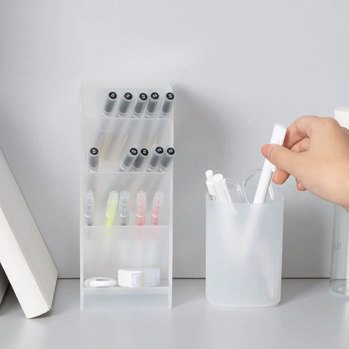 Ins Nordic Style Simple Desktop Spearique Four -Grid Pen Holding Style Speed ​​Speedique Box для хранения вставки удобна для получения