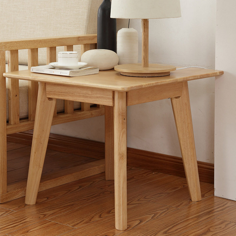 Small family Nordic small tea table modern minimalist folding living room solid wood creative rectangular mini coffee small table