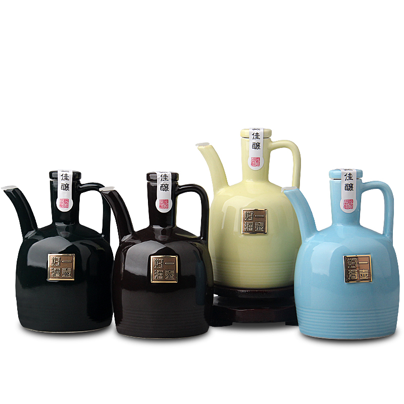 Jingdezhen package bottle 1 catty outfit half jins of household seal small mercifully wine bottle wine wine jar it jugs