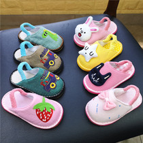 Clear Barn Handling No Withdrawal for children Handmade Nabob slippers Men and women Baby Home Floor Shoes Baotou Anti Slip