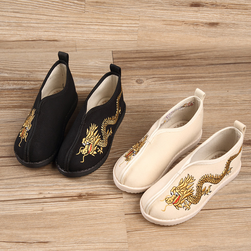 Boy Hanfu Shoes Winter Baby Handmade Cotton Shoes Old Beijing Children Cloth Shoes Men Bao Ethnic Wind Hanfu Boots