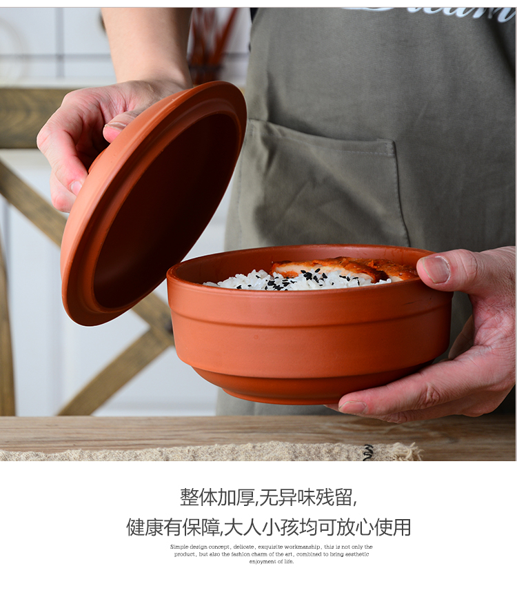 Steamed egg bowl with cover purple ceramic Steamed steaming bowl of steaming rice bowl dish bowl bowl soil bowl of rice, such as bowl mercifully rainbow such use