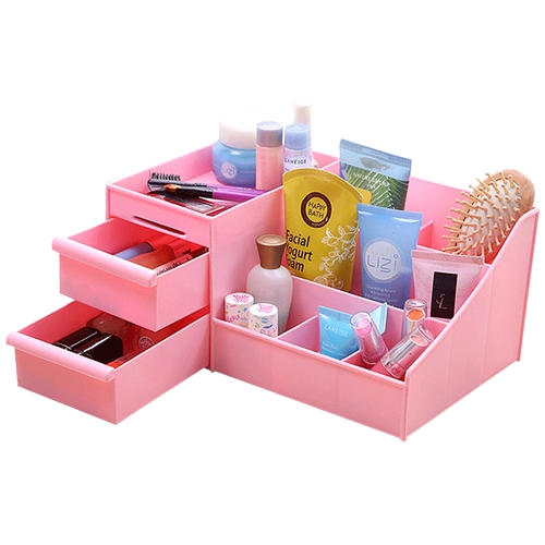 初华 Пластиковая коробка для хранения, ящик для хранения, настольный большой туалетный столик