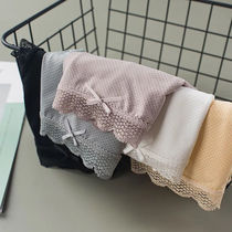 Ice Silk Briefs Female No Marks Antibacterial Graphene Crotch Student Han Edition Teenage Girl Sexy Lace Big Code Lady Triangle Pants