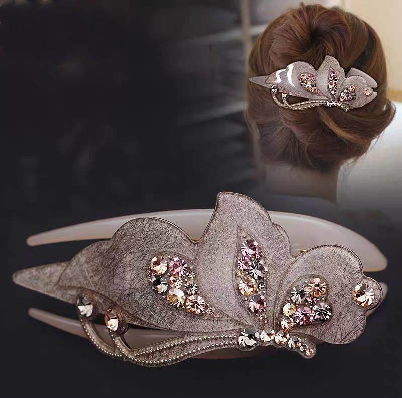 Hair Clip Head Accessories Duckbill Clip Grip Clip South Korea Water Drill Hair Accessories Elegant Large Dial Hair Mama Clip Fish Mouth Clip
