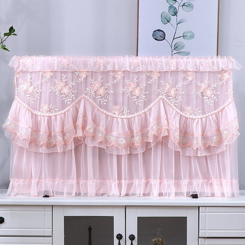 TV cover wall mounted flat dust cover 60 inch 55 LCD 32 European lace fabric 50 cover cloth 65 cover towel