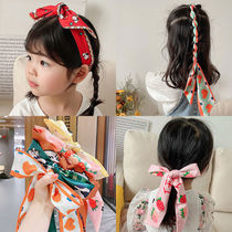 South Korean childrens hair with baby za hair silk with net red tides with girl strapped hair head decorated with butterfly knot hair