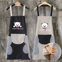 Home Kitchen Apron Waterproof Greaseproof Pure Cotton Hood Fashion Cute Day Ensemble Adult Workwear Custom Woman Long Sleeve