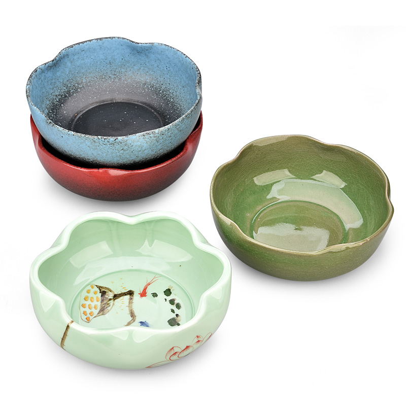 Tangcheng Household with ceramic tea cylinder pen wash soup dish snack dish dish hand painted tea wash large Japanese-style water Meng