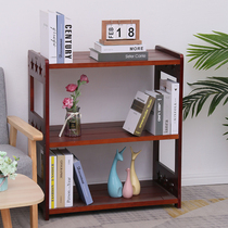 Shelf living room multi-layer floor-to-ceiling storage rack solid wood simple bookshelf kitchen rack bedroom storage rack