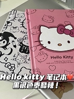 Ноутбук Pink KT Cat+Silver Black KT Cat Bookbook, чтобы отправить ручку