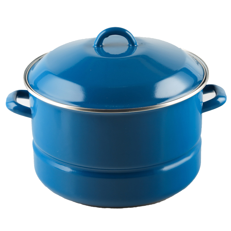 Boutique Raspberry 】 【 nostalgic enamel steamer monolayer with cover large capacity send steamed piece of induction cooker