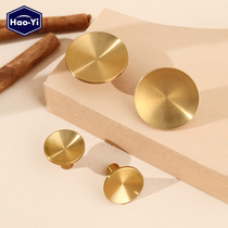 Pure Copper Cabinet Door Modern Minimalist Wardrobe Cabinet Drawer Nordic Single Hole Cabinet Handle Gold Light Lavish Brass Handle
