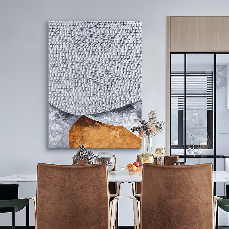 YZS Original < Way Road Pass > Hand-painted Oil Painting Modern Dining Hall Hung Painting Solid Sculpted Sartorial Sandstone Hand-painted Painting