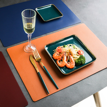 Nordic leather placemats home Western dining table mats heat insulation waterproof and oil-proof American scalding mats