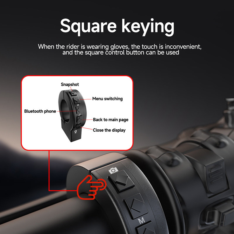 Overseas Version of Motorcycle Driving Recorder, Smart Car Camera with Front and Rear Lenses, 2K Electric Vehicle Riding Navigator, Dedicated for Electric Vehicles