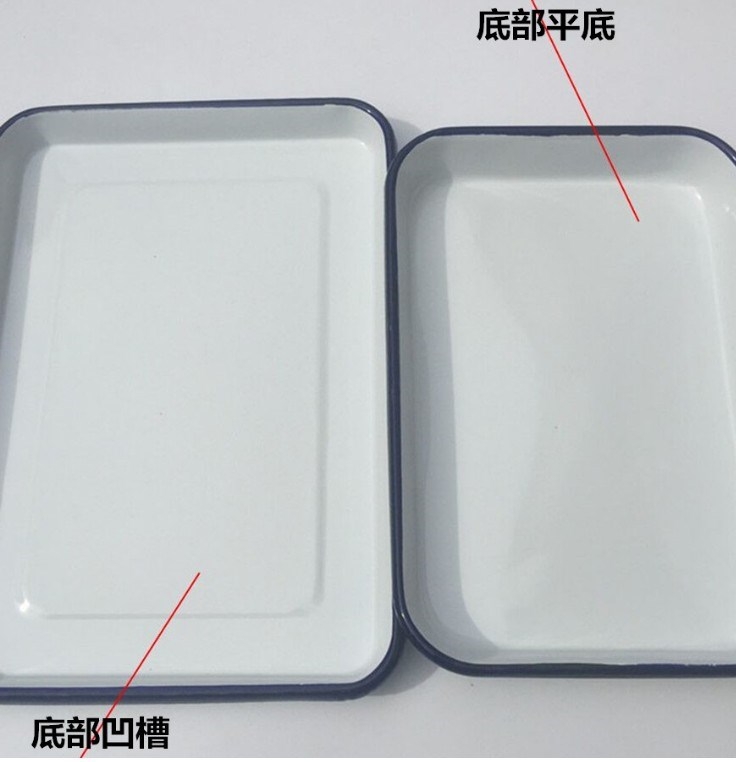 Enamel 20 square plate 16 * 22 * 30 * 30 * 30 and 40 25 to 35 * 50 medical white porcelain Enamel tray