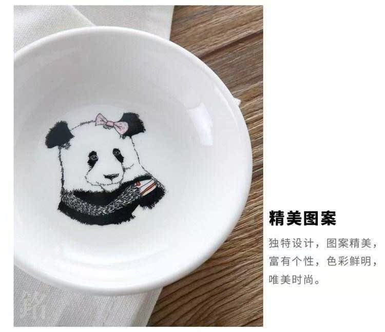 Spitting small ceramic plate plate ipads residue household table plate garbage 4 "lovely small flat round ipads