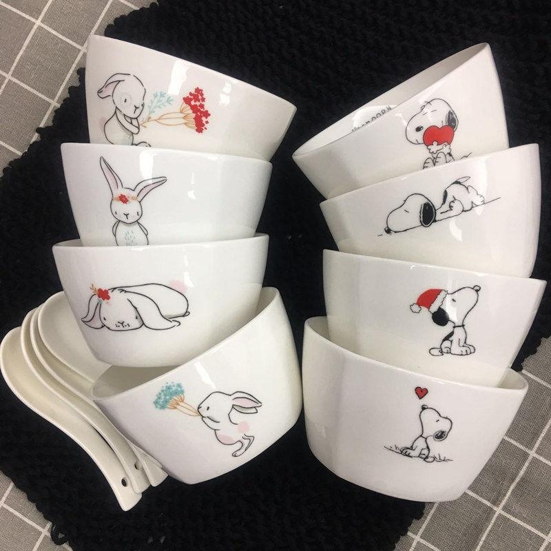 Use of a single simple move ceramic Bowl suit express Bowl Bowl of soup Bowl microwave tableware