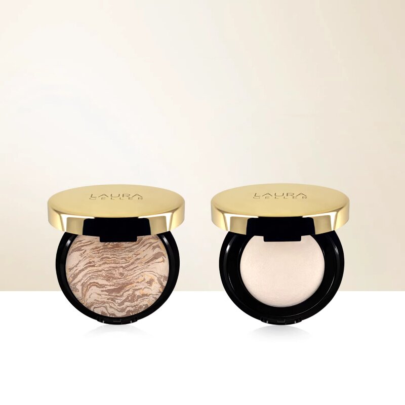 LauraGeller修颜粉饼+高光粉