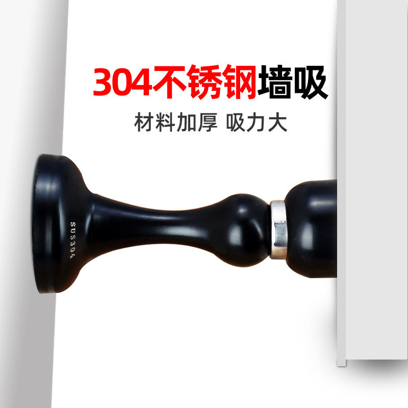 Batuli 304 stainless steel door suction ground suction perforated door block powder room door bumper Strong magnetic door device Door top wall suction