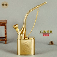 Маленькая медная модель с большим количеством горшка