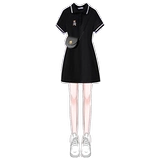 Летнее черное цветное платье, юбка, изысканный стиль, подходит для подростков