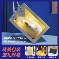 Синяя подушка для шеи китов+впись лампы подарочного бага