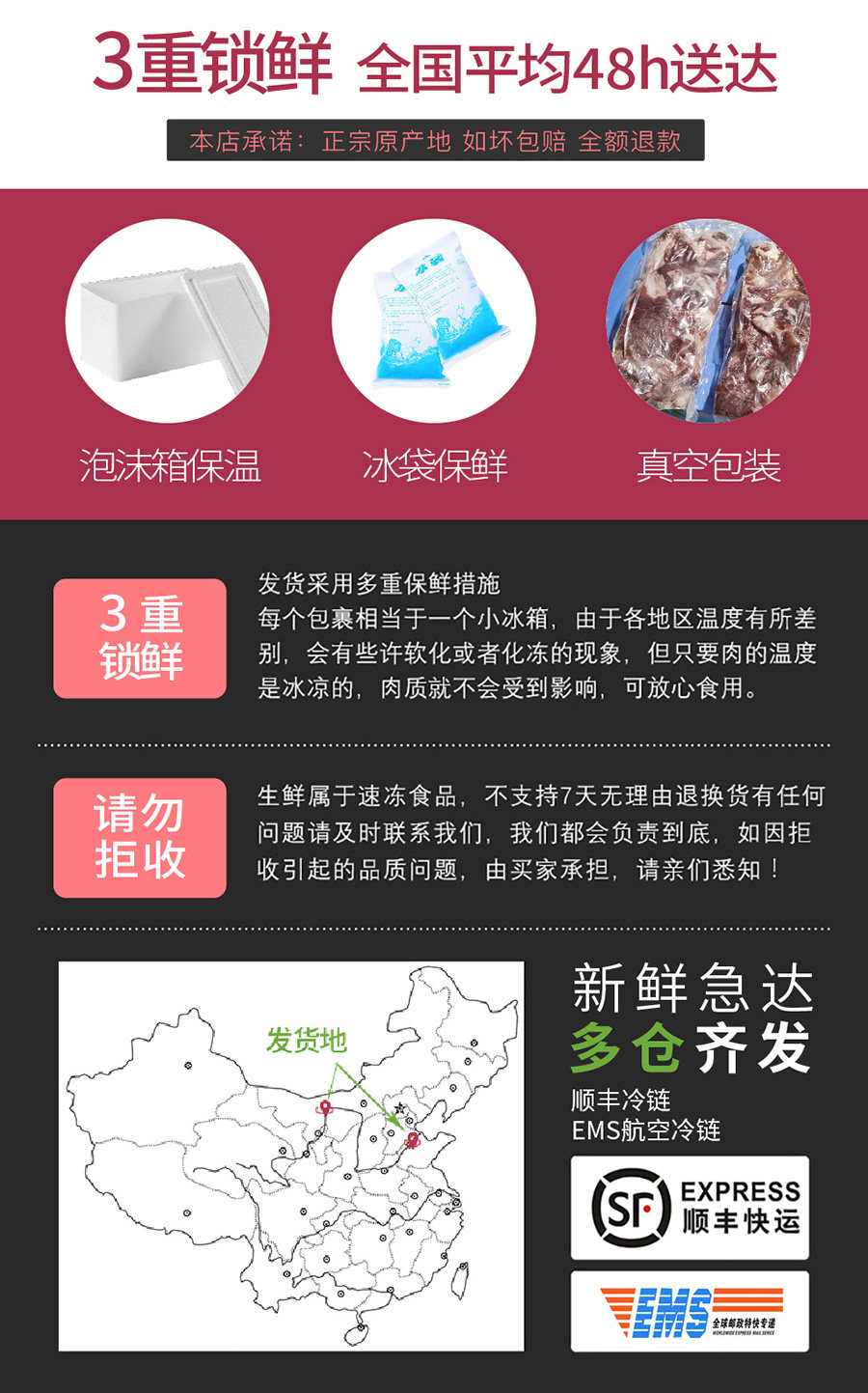 国家地标产品 碱滩羊 内蒙古准格尔山羊肉块 2斤 图9
